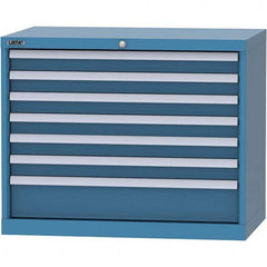 LISTA - 7 Drawer, 84 Compartment Bright Blue Steel Modular Storage Cabinet - Americas Industrial Supply
