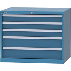 LISTA - 5 Drawer, 84 Compartment Bright Blue Steel Modular Storage Cabinet - Americas Industrial Supply