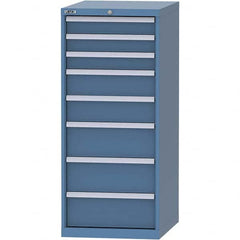 LISTA - 8 Drawer, 99 Compartment Bright Blue Steel Modular Storage Cabinet - Americas Industrial Supply