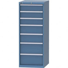 LISTA - 7 Drawer, 99 Compartment Bright Blue Steel Modular Storage Cabinet - Americas Industrial Supply