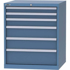 LISTA - 6 Drawer, 45 Compartment Bright Blue Steel Modular Storage Cabinet - Americas Industrial Supply