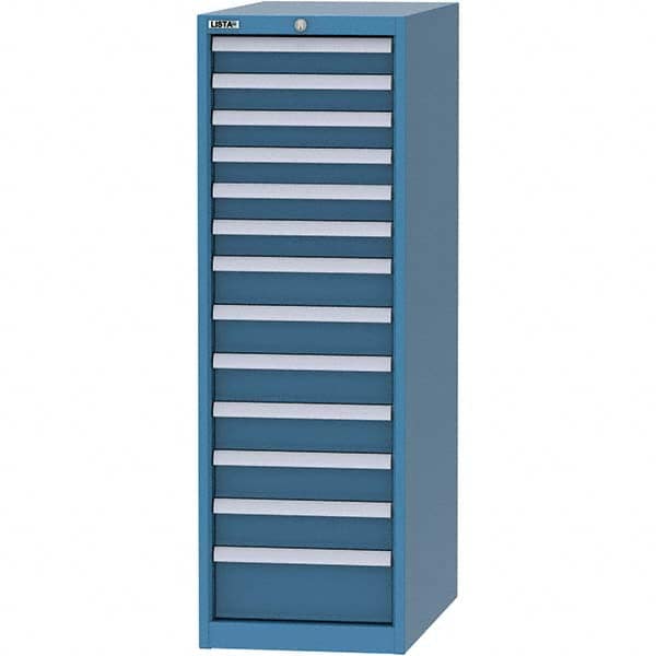 LISTA - 13 Drawer, 45 Compartment Bright Blue Steel Modular Storage Cabinet - Americas Industrial Supply