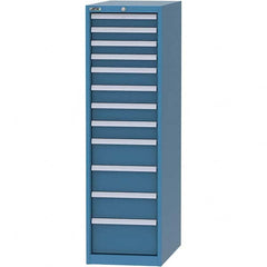 LISTA - 12 Drawer, 45 Compartment Bright Blue Steel Modular Storage Cabinet - Americas Industrial Supply