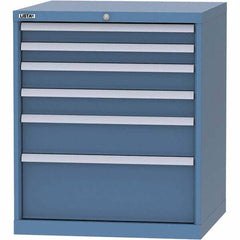 LISTA - 6 Drawer, 45 Compartment Bright Blue Steel Modular Storage Cabinet - Americas Industrial Supply