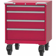 LISTA - 4 Drawer, 45 Compartment Red Steel Modular Storage Cabinet - Americas Industrial Supply