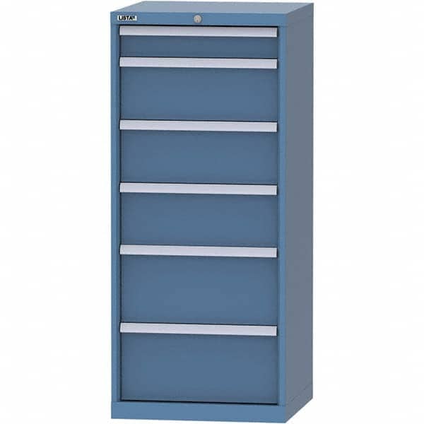 LISTA - 6 Drawer, 84 Compartment Bright Blue Steel Modular Storage Cabinet - Americas Industrial Supply
