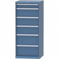 LISTA - 6 Drawer, 84 Compartment Bright Blue Steel Modular Storage Cabinet - Americas Industrial Supply
