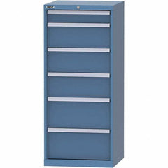 LISTA - 6 Drawer, 84 Compartment Bright Blue Steel Modular Storage Cabinet - Americas Industrial Supply