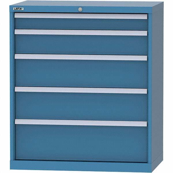 LISTA - 5 Drawer, 84 Compartment Bright Blue Steel Modular Storage Cabinet - Americas Industrial Supply