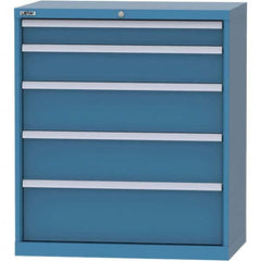 LISTA - 5 Drawer, 84 Compartment Bright Blue Steel Modular Storage Cabinet - Americas Industrial Supply