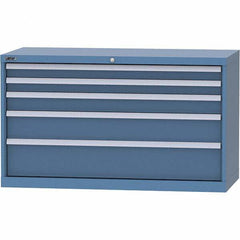 LISTA - 5 Drawer, 99 Compartment Bright Blue Steel Modular Storage Cabinet - Americas Industrial Supply