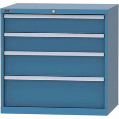 LISTA - 4 Drawer, 84 Compartment Bright Blue Steel Modular Storage Cabinet - Americas Industrial Supply