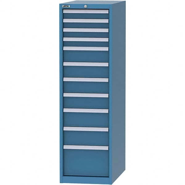 LISTA - 11 Drawer, 45 Compartment Bright Blue Steel Modular Storage Cabinet - Americas Industrial Supply