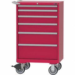 LISTA - 6 Drawer, 124 Compartment Bright Blue Steel Modular Storage Cabinet - Americas Industrial Supply