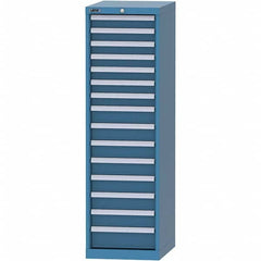 LISTA - 15 Drawer, 45 Compartment Bright Blue Steel Modular Storage Cabinet - Americas Industrial Supply