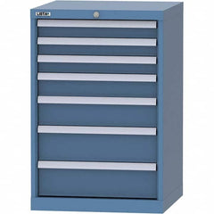 LISTA - 7 Drawer, 84 Compartment Bright Blue Steel Modular Storage Cabinet - Americas Industrial Supply