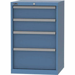 LISTA - 4 Drawer, 84 Compartment Bright Blue Steel Modular Storage Cabinet - Americas Industrial Supply