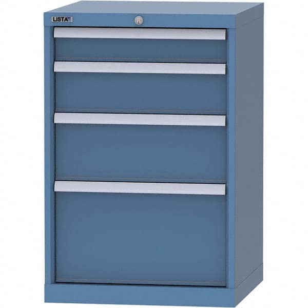 LISTA - 4 Drawer, 84 Compartment Bright Blue Steel Modular Storage Cabinet - Americas Industrial Supply