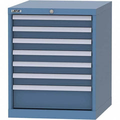 LISTA - 7 Drawer, 99 Compartment Bright Blue Steel Modular Storage Cabinet - Americas Industrial Supply