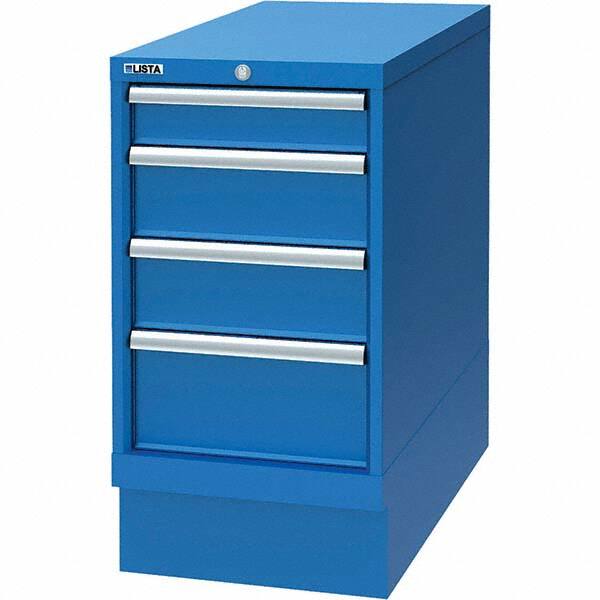 LISTA - 4 Drawer, 34 Compartment Bright Blue Steel Modular Storage Cabinet - Americas Industrial Supply