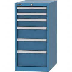 LISTA - 6 Drawer, 45 Compartment Bright Blue Steel Modular Storage Cabinet - Americas Industrial Supply