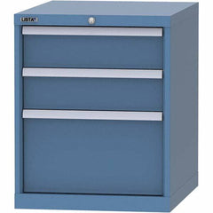 LISTA - 3 Drawer, 99 Compartment Bright Blue Steel Modular Storage Cabinet - Americas Industrial Supply