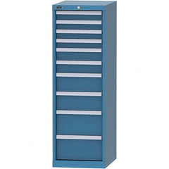LISTA - 10 Drawer, 216 Compartment Bright Blue Steel Modular Storage Cabinet - Americas Industrial Supply