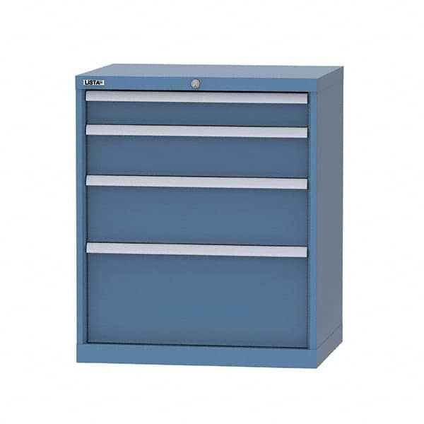 LISTA - 4 Drawer, 124 Compartment Bright Blue Steel Modular Storage Cabinet - Americas Industrial Supply