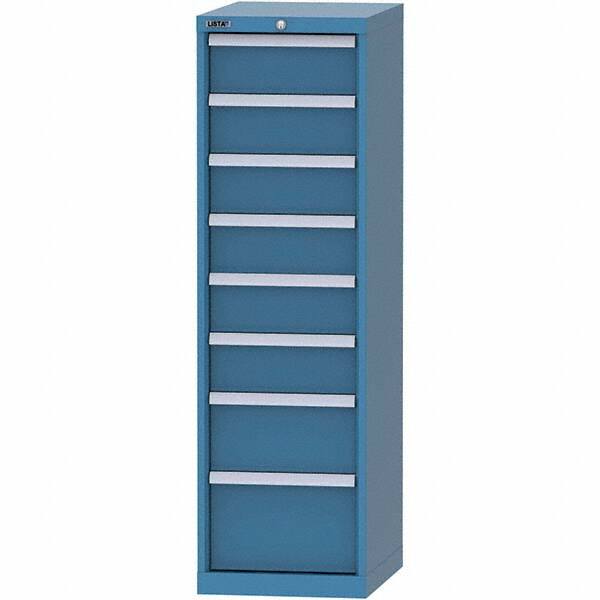 LISTA - 8 Drawer, 216 Compartment Bright Blue Steel Modular Storage Cabinet - Americas Industrial Supply