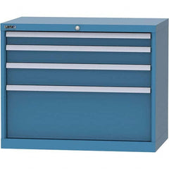 LISTA - 4 Drawer, 84 Compartment Bright Blue Steel Modular Storage Cabinet - Americas Industrial Supply