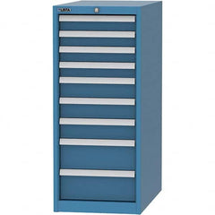 LISTA - 9 Drawer, 45 Compartment Bright Blue Steel Modular Storage Cabinet - Americas Industrial Supply