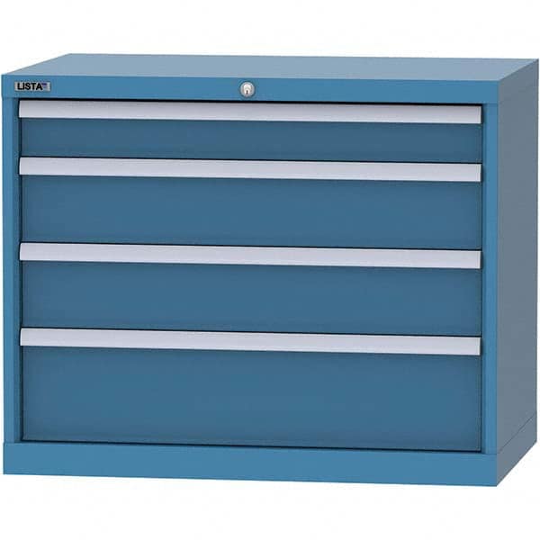 LISTA - 4 Drawer, 84 Compartment Bright Blue Steel Modular Storage Cabinet - Americas Industrial Supply
