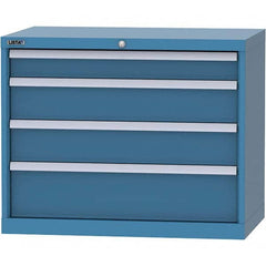 LISTA - 4 Drawer, 84 Compartment Bright Blue Steel Modular Storage Cabinet - Americas Industrial Supply