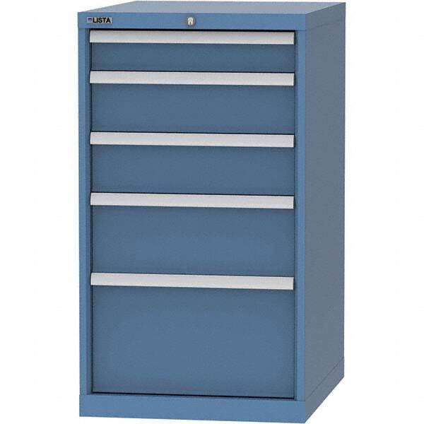 LISTA - 5 Drawer, 99 Compartment Bright Blue Steel Modular Storage Cabinet - Americas Industrial Supply