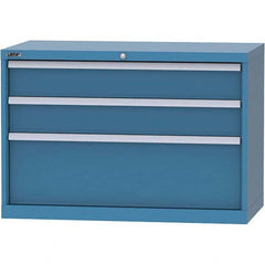 LISTA - 3 Drawer, 84 Compartment Bright Blue Steel Modular Storage Cabinet - Americas Industrial Supply