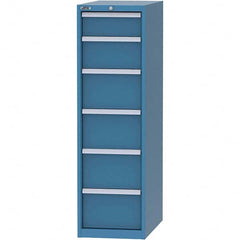 LISTA - 6 Drawer, 45 Compartment Bright Blue Steel Modular Storage Cabinet - Americas Industrial Supply