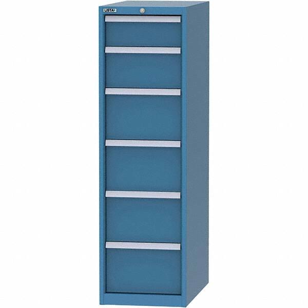 LISTA - 6 Drawer, 45 Compartment Bright Blue Steel Modular Storage Cabinet - Americas Industrial Supply