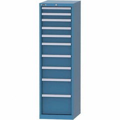 LISTA - 10 Drawer, 45 Compartment Bright Blue Steel Modular Storage Cabinet - Americas Industrial Supply