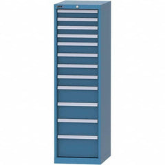 LISTA - 12 Drawer, 45 Compartment Bright Blue Steel Modular Storage Cabinet - Americas Industrial Supply