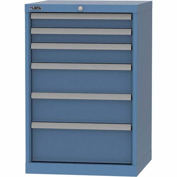 LISTA - 6 Drawer, 84 Compartment Bright Blue Steel Modular Storage Cabinet - Americas Industrial Supply