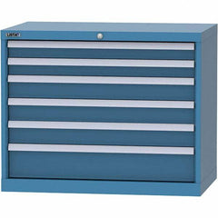 LISTA - 6 Drawer, 84 Compartment Bright Blue Steel Modular Storage Cabinet - Americas Industrial Supply