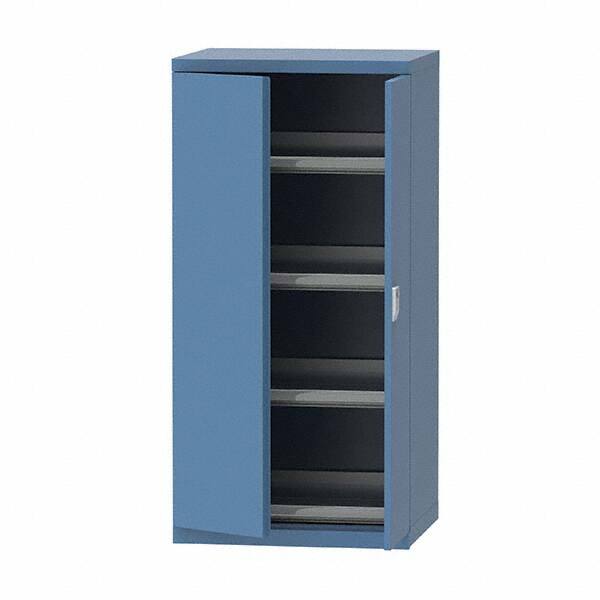 LISTA - 124 Compartment Bright Blue Steel Modular Storage Cabinet - Americas Industrial Supply