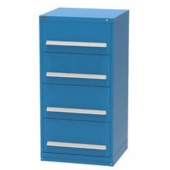Vidmar - 4 Drawer Bright Blue Steel Modular Storage Cabinet - Americas Industrial Supply