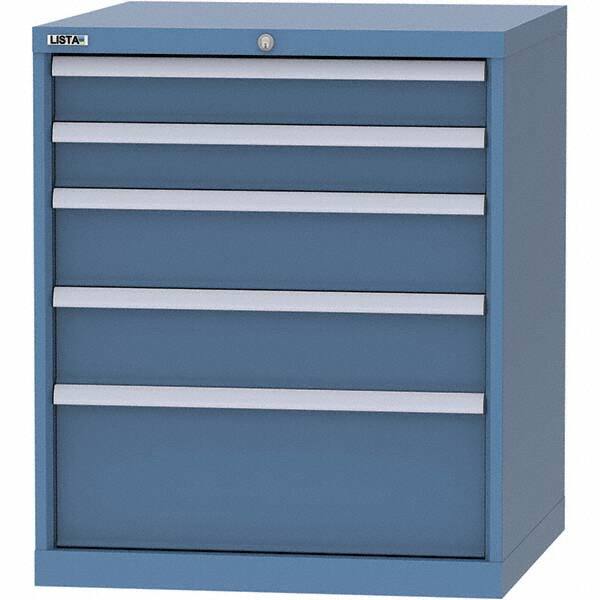 LISTA - 5 Drawer, 45 Compartment Bright Blue Steel Modular Storage Cabinet - Americas Industrial Supply