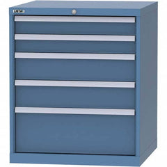 LISTA - 5 Drawer, 45 Compartment Bright Blue Steel Modular Storage Cabinet - Americas Industrial Supply
