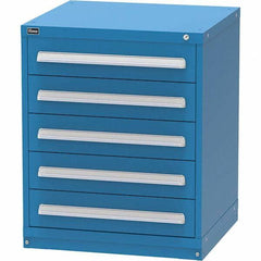 Vidmar - 5 Drawer Bright Blue Steel Modular Storage Cabinet - Americas Industrial Supply