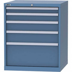 LISTA - 5 Drawer, 45 Compartment Bright Blue Steel Modular Storage Cabinet - Americas Industrial Supply