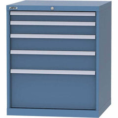 LISTA - 5 Drawer, 45 Compartment Bright Blue Steel Modular Storage Cabinet - Americas Industrial Supply
