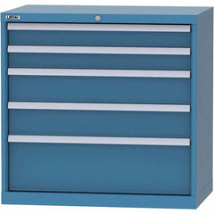 LISTA - 5 Drawer, 84 Compartment Bright Blue Steel Modular Storage Cabinet - Americas Industrial Supply