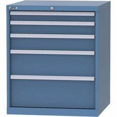 LISTA - 5 Drawer, 45 Compartment Bright Blue Steel Modular Storage Cabinet - Americas Industrial Supply